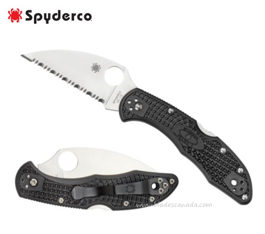 Spyderco Delica 4 Folding Knife, VG10 Wharncliffe Blade, FRN Black, C11FSWCBK