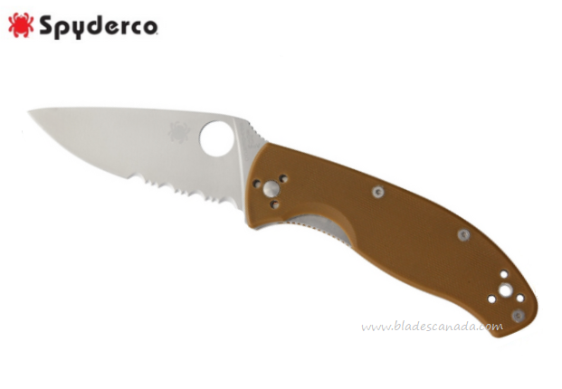 Spyderco Tenacious Folding Knife, G10 Brown, C122GPSBN - Click Image to Close