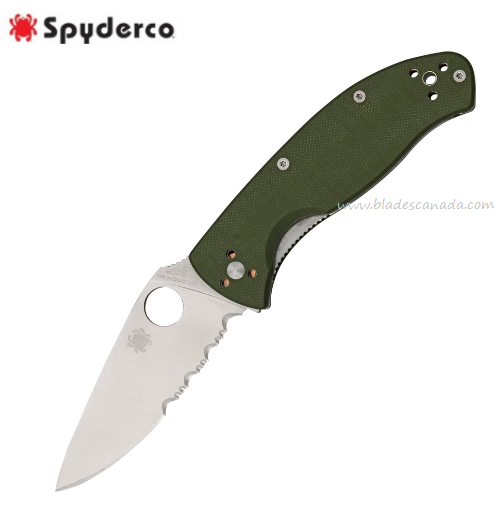 Spyderco Tenacious Folding Knife, G10 Green, C122GPSGR - Click Image to Close