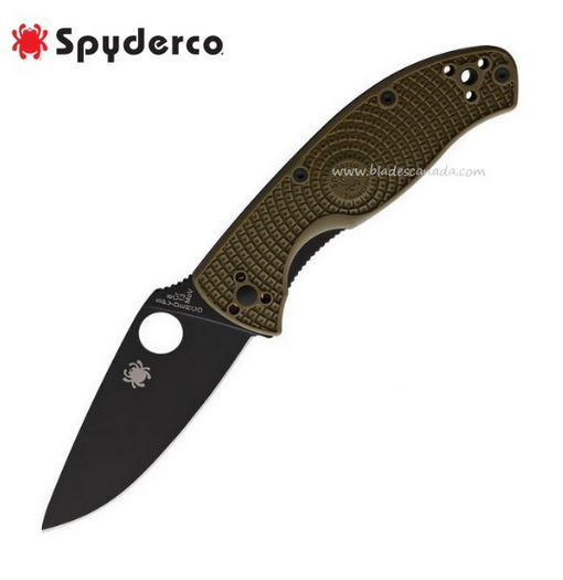 Spyderco Tenacious Folding Knife, FRN OD Green, C122PODBK