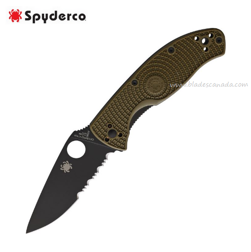 Spyderco Tenacious Folding Knife, FRN OD Green, C122PSODBK
