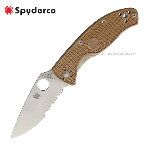 Spyderco Tenacious Folding Knife, FRN Tan, C122PSTN