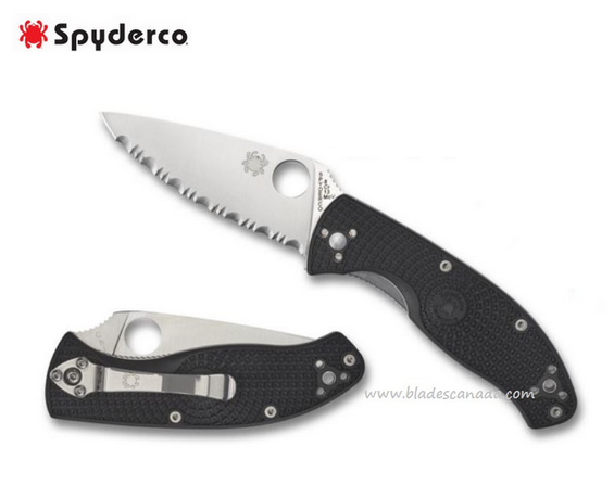 Spyderco Tenacious Folding Knife, SpyderEdge, FRN Black, C122SBK