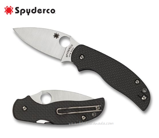 Spyderco Sage 5 Compression lock Folding Knife, S30V, Carbon Fiber, C123CFPCL - Click Image to Close