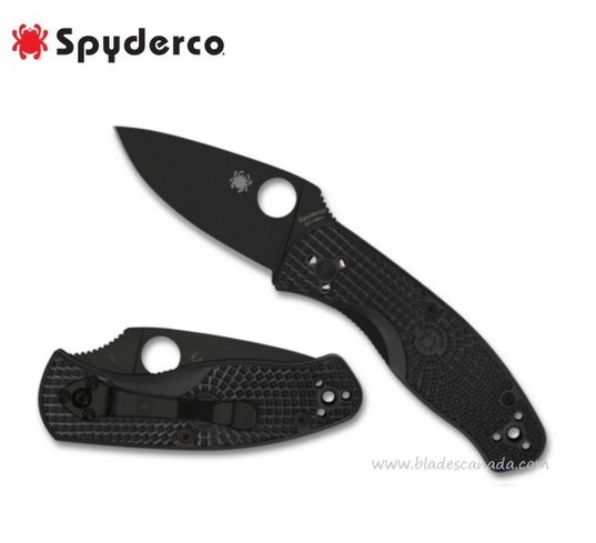Spyderco Persistence Lightweight Folding Knife, Black Blade, FRN Black, C136PBBK