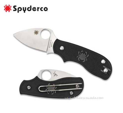 Spyderco Squeak Folding Knife, N690Co, FRN Black, C154PBK