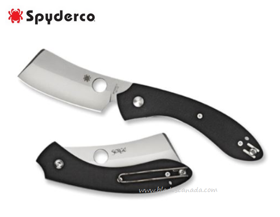Spyderco ROC Cleaver Folding Knife, VG10, G10 Black, C177GP