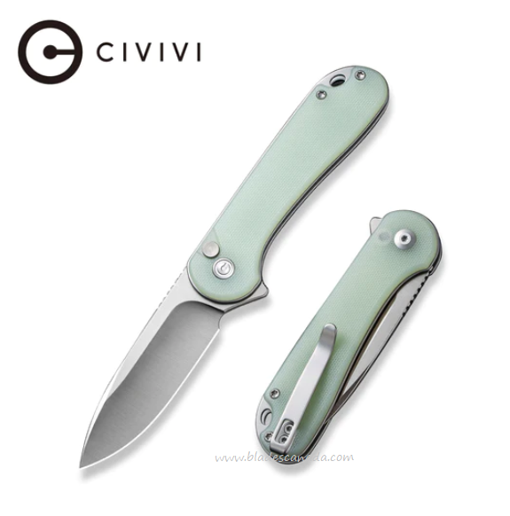 CIVIVI Button Lock Elementum II Flipper Folding Knife, Nitro-V, G10 Natural, 18062P-2