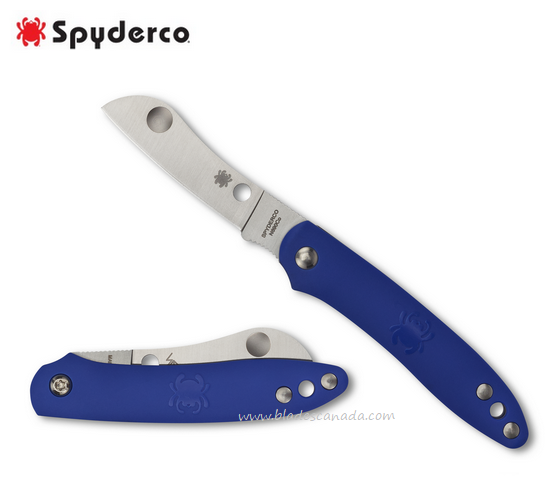 Spyderco Roadie Folding Knife, N690Co, FRN Blue, C189PBL