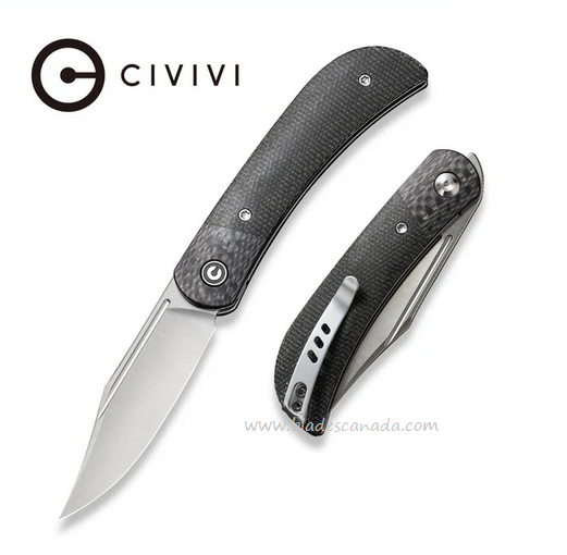 Civivi Appalachian Drifter II Flipper Folding Knife, Nitro V, Micarta/CF, C19010C-4