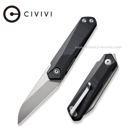 CIVIVI Ki-V Plus Flipper Folding Knife, Nitro-V, G10 Black, 20005B-1
