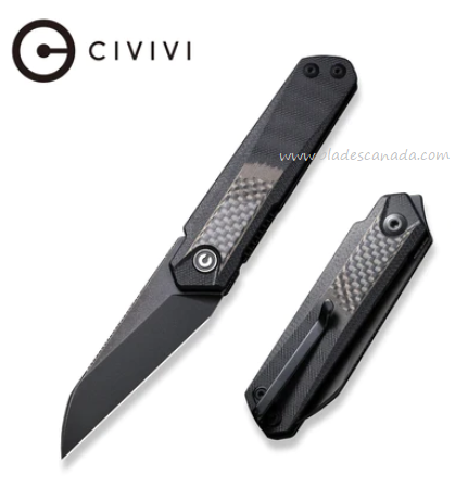(PRE PURCHASE) CIVIVI Ki-V Plus Flipper Folding Knife, Nitro-V Black SW, G10/Carbon Fiber, C20005B-3
