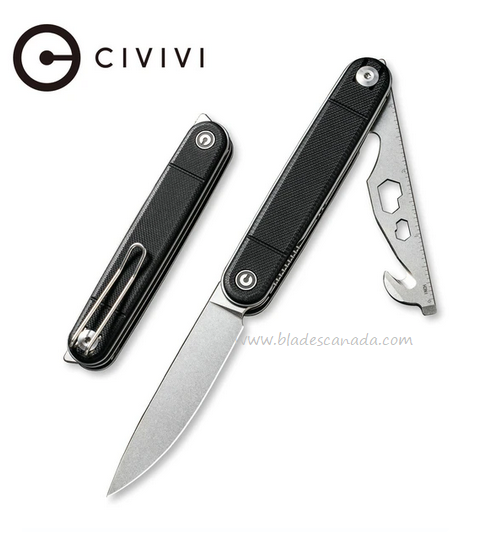 Civivi Crit Flipper Folding Multi-Tool Knife, Nitro-V, G10 Black, C20014F-1