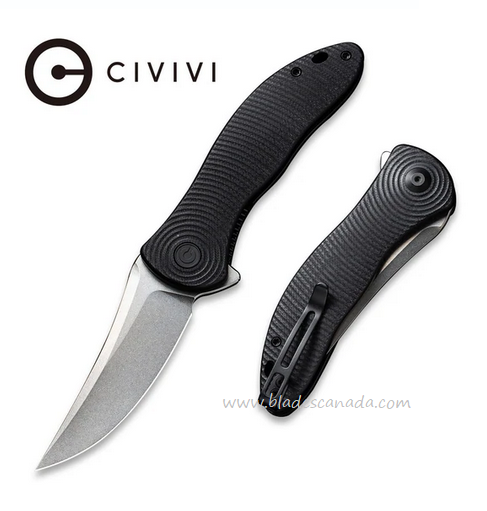 Civivi Synergy3 Flipper Folding Knife, Nitro V SW, G10 Black, C20075A-1