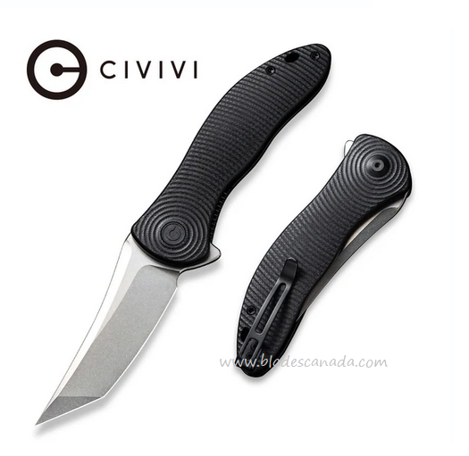 Civivi Synergy3 Flipper Folding Knife, Nitro V SW, G10 Black, C20075B-1