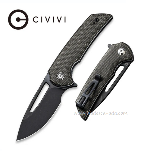 Civivi Odium Flipper Folding Knife, D2 SW, Micarta Dark Green, C2010G