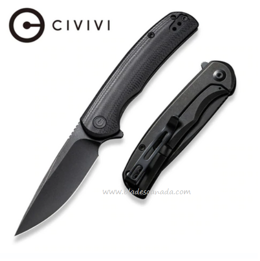 Civivi Nox Flipper Framelock Knife, Nitro V Black, G10 Black, C2110C