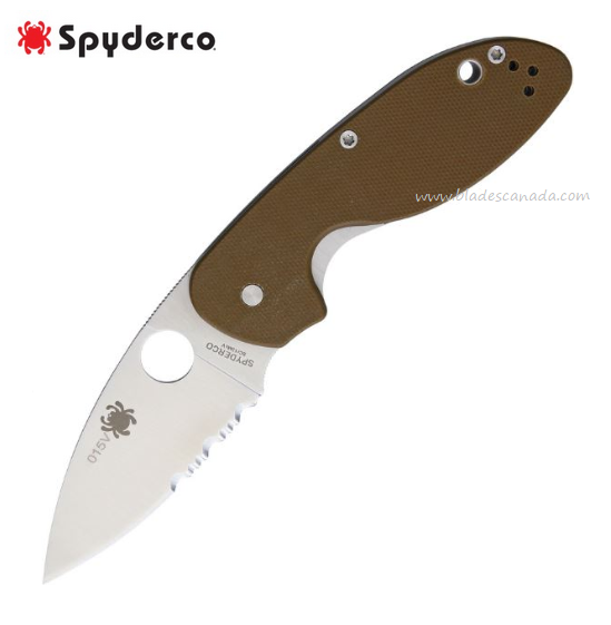 Spyderco Efficient Folding Knife, G10 Brown Edition, C216GPSBN