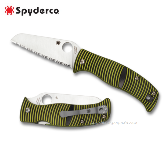 Spyderco Caribbean Compression Lock Folding Knife, LC200N, G10, C217GSSF