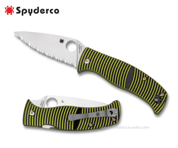 Spyderco Caribbean Compression Lock Folding Knife, LC200N Steel, G10, C217GS