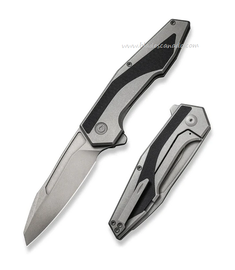 CIVIVI Hypersonic Flipper Framelock Knife, 14C28N SW, G10 Gray/Steel Black, C22011-2