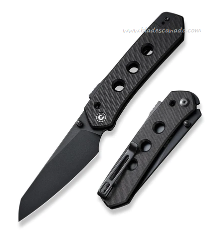 CIVIVI Vision FG Folding Knife, Nitro-V Black, G10 Black, 22036-1