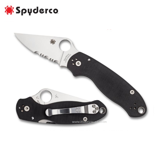 Spyderco Para 3 Compression Lock Folding Knife, CPM S30V, G10 Black, C223GPS