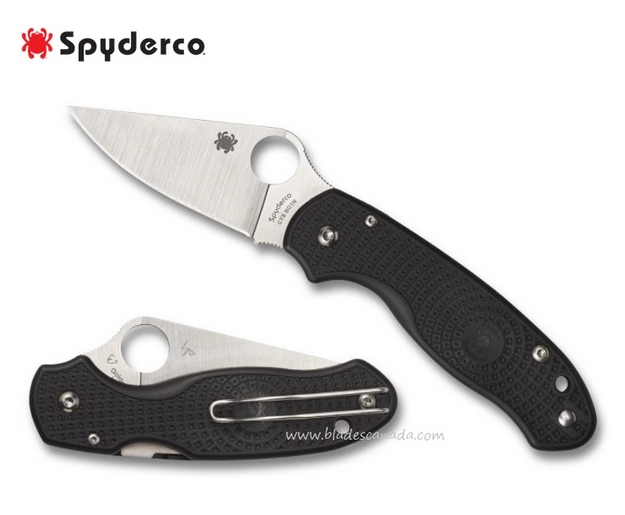 Spyderco Para 3 Compression Lock Folding Knife, CTS BD1N, FRN Black, C223PBK