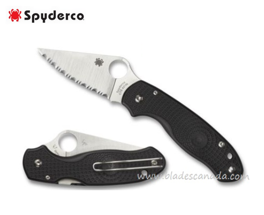Spyderco Para 3 Compression Lock Folding Knife, CTS BD1N, FRN Black, C223SBK