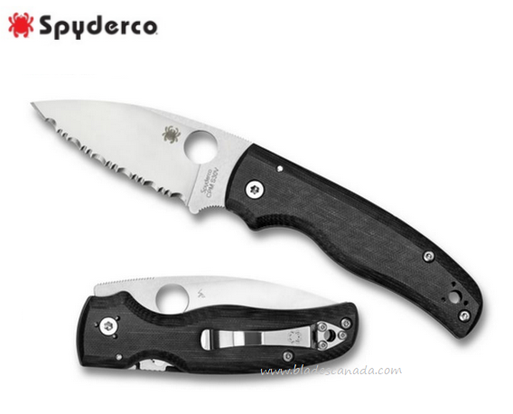 Spyderco Shaman Compression Lock Folding Knife, S30V, G10 Black, C229GS