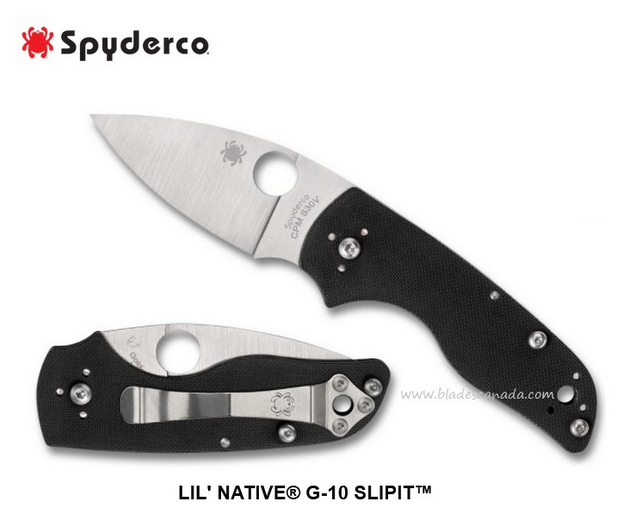 Spyderco Lil' Native Slipit Folding Knife, CPM S30V, G10 Black, C230NLGP