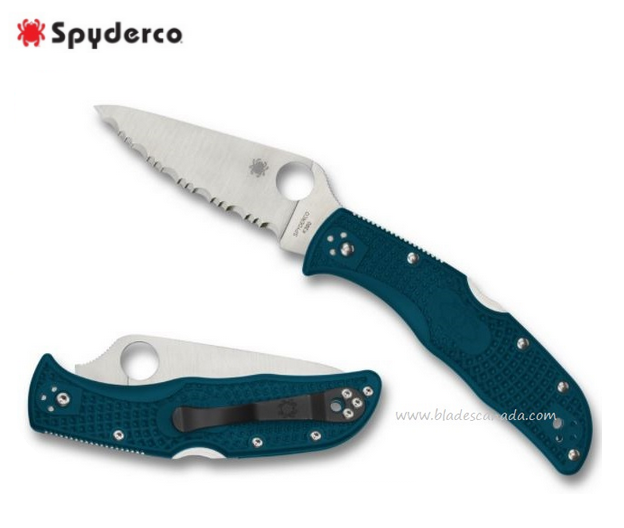 Spyderco Endela Folding Knife, K390, FRN Blue, C243FSK390