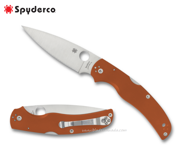 Spyderco Sprint Run Native Chief Folding Knife, REX 45, G10 Burnt Orange, C244GPBORE