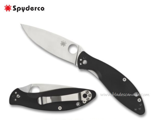 Spyderco Astute Folding Knife, G10 Black, C252G