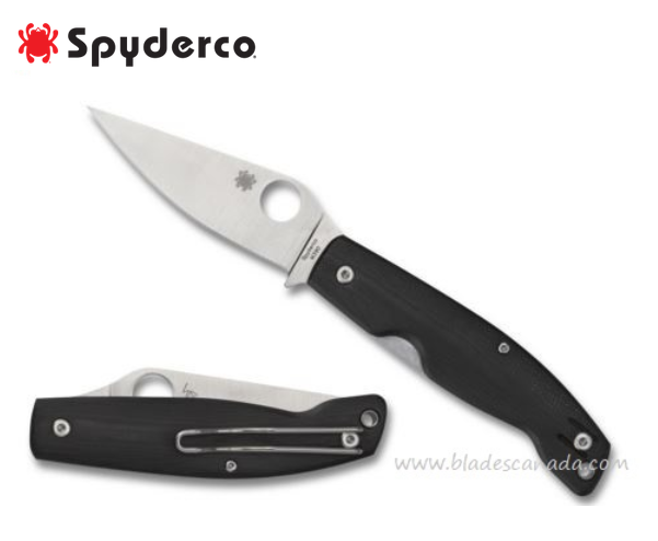 Spyderco Pattadese Folding Knife, M390, G10 Black, C257GP