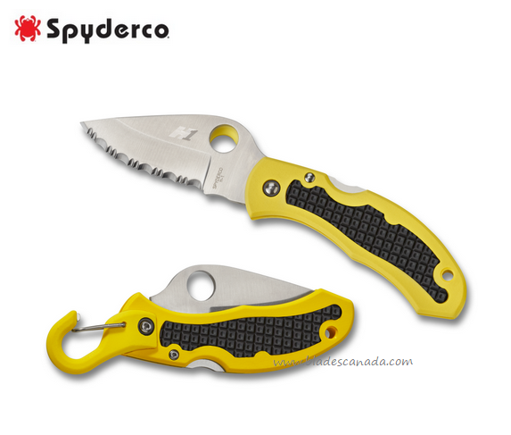 Spyderco Snap-It Salt Folding Knife, H1 Steel SpyderEdge, FRN Yelllow, C26SYL