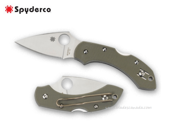 Spyderco Dragonfly Folding Knife, VG10, G10 Foliage Green, C28GPFG