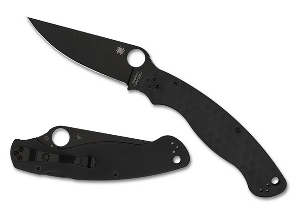 Spyderco Military 2 Folding Knife, Compression Lock, CPM S30V Black, G10 Black, C36GPBK2