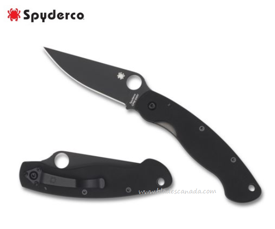 Spyderco Military Folding Knife, S30V, G10 Black, C36GPBK