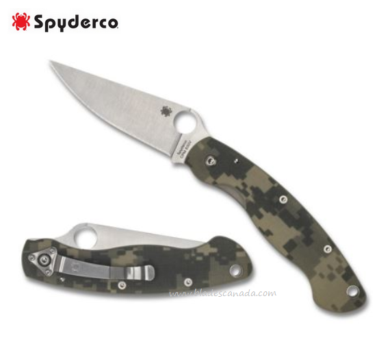 Spyderco Military Folding Knife, S30V, G10 Digi Camo, C36GPCMO