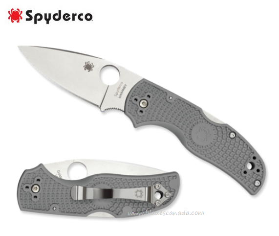 Spyderco Native 5 Folding Knife, Maxamet Steel, FRN Grey, C41PGY5