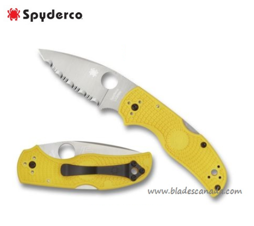 Spyderco Native 5 Salt Folding Knife, LC200N Steel, FRN Yellow, C41SYL5