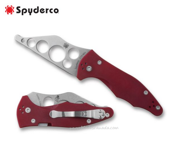 Spyderco Yojimbo 2 Compression Lock Folding Trainer, CTS BD1, G10 Red, C85TR2