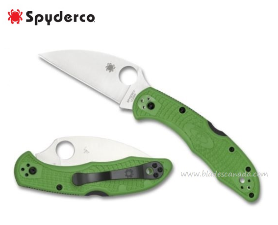 Spyderco Salt 2 Folding Knife, LC200N Wharncliffe, FRN Green, C88FPWCGR2