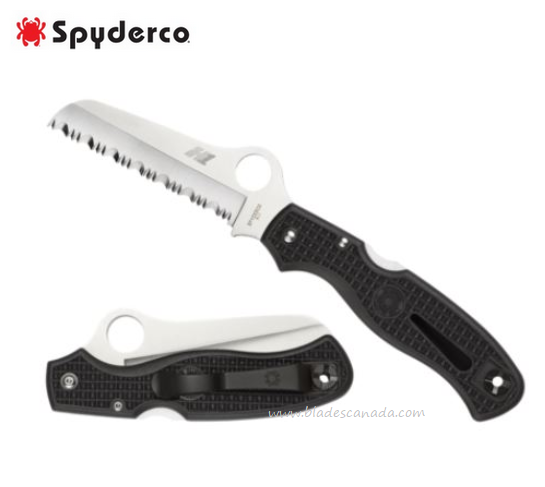 Spyderco Atlantic Salt Folding Knife, H1 Steel SpyderEdge, FRN Black, C89SBK