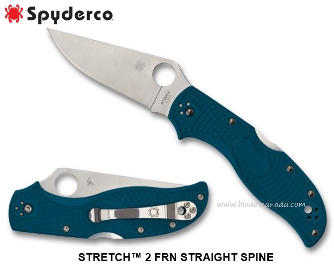 Spyderco Stretch 2 Folding Knife, K390, FRN Blue, C90FP2K390