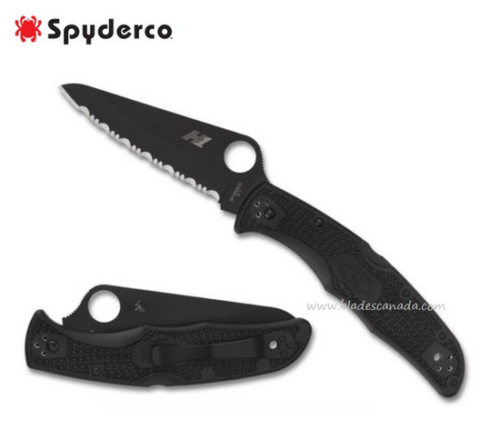 Spyderco Pacific Salt 2 Folding Knife, H1 Steel, FRN Black, C91SBBK2