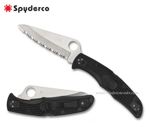 Spyderco Pacific Salt 2 Folding Knife, H1 Steel, FRN Black, C91SBK2