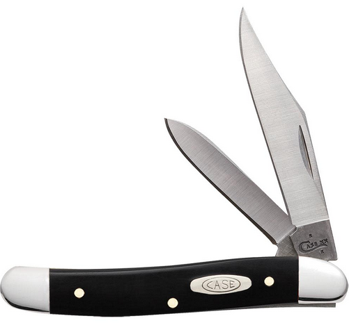 Case Medium Jack Slipjoint Folding Knife, Stainless Steel, Black Handle, 00220