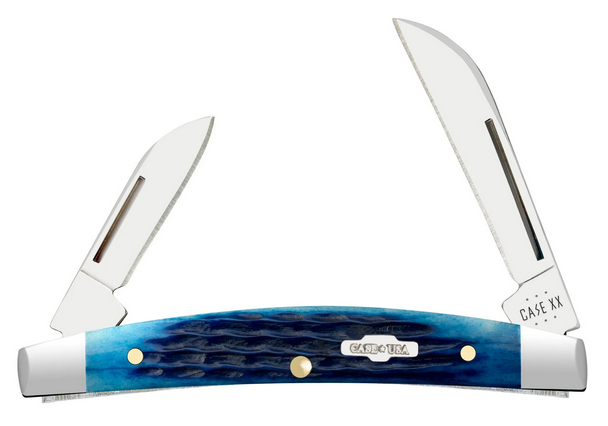 Case Small Congress Slipjoint Folding Knife, Stainless Steel, Blue Bone Corn Cob Jig, CA02838